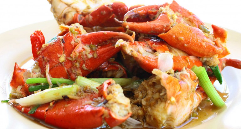 Stir Fry Crabs with Ginger and Scallions
