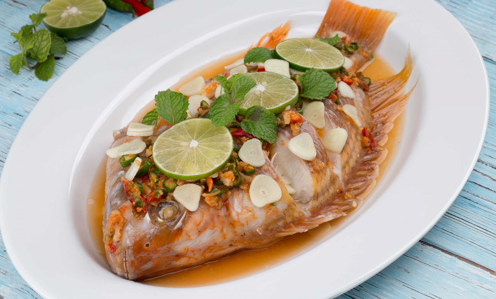 Cook delicious Thai Steamed red snapper - Oktopurs Online